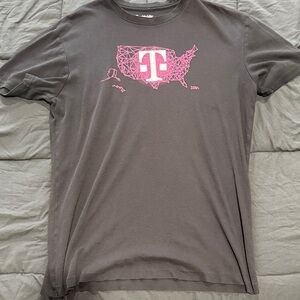 T-Mobile Black Tee with Pink Graphic